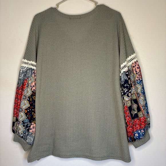 MIHOLL waffle knit grey long sleeve | Size Medium - Picture 4 of 8